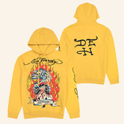 Ed Hardy Merch Fire Tiger Golden Hoodie Ed Hardy Hoodie Christmas Gifts For Son - Thriftgiftshop