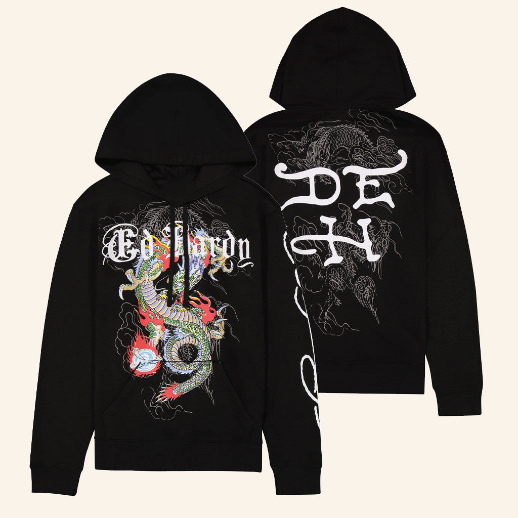 Ed Hardy Merch Japan Dragon Hoodie Ed Hardy Hoodie Present For Husband - Thriftgiftshop
