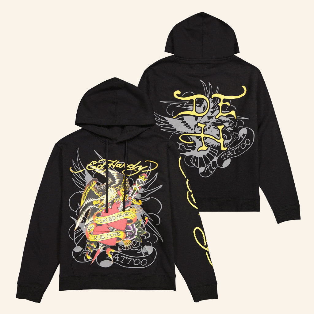Ed Hardy Merch Pierced Eagle Ed Hardy Hoodie Good Gifts For Boyfriend - Thriftgiftshop