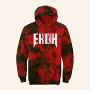 Ekoh Merch Ekoh Fangs Red Tie Dye Hoodie Music Related Gifts For Guys - Thriftgiftshop