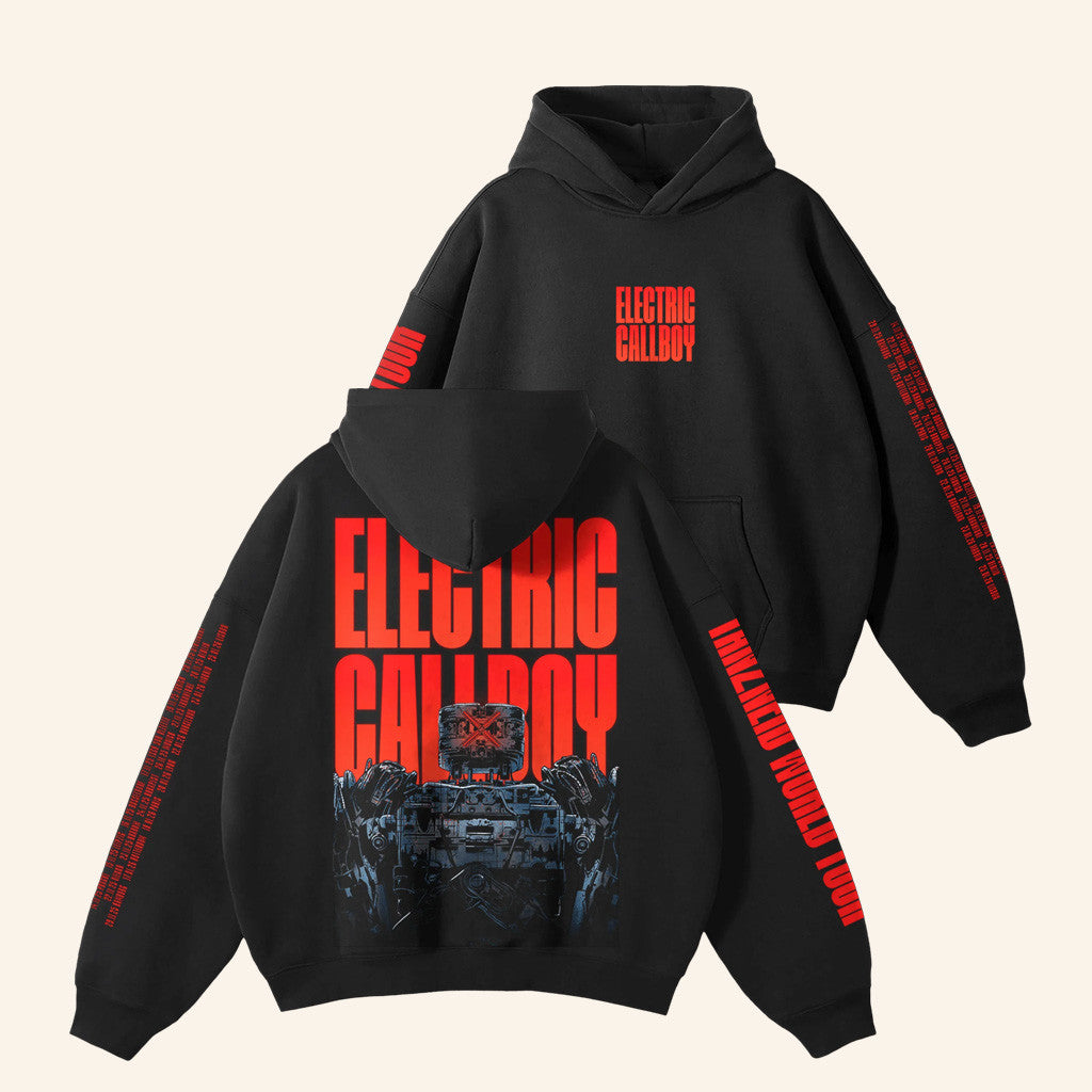 Electric Callboy Merch Tanzneid Tour Robot Hoodie Christmas Gifts For Boyfriend - Thriftgiftshop
