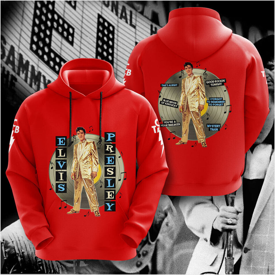 Elvis Presley Black 1956 Jailhouse Rock Hoodie Gifts For Her Trendy Merch - Thriftgiftshop