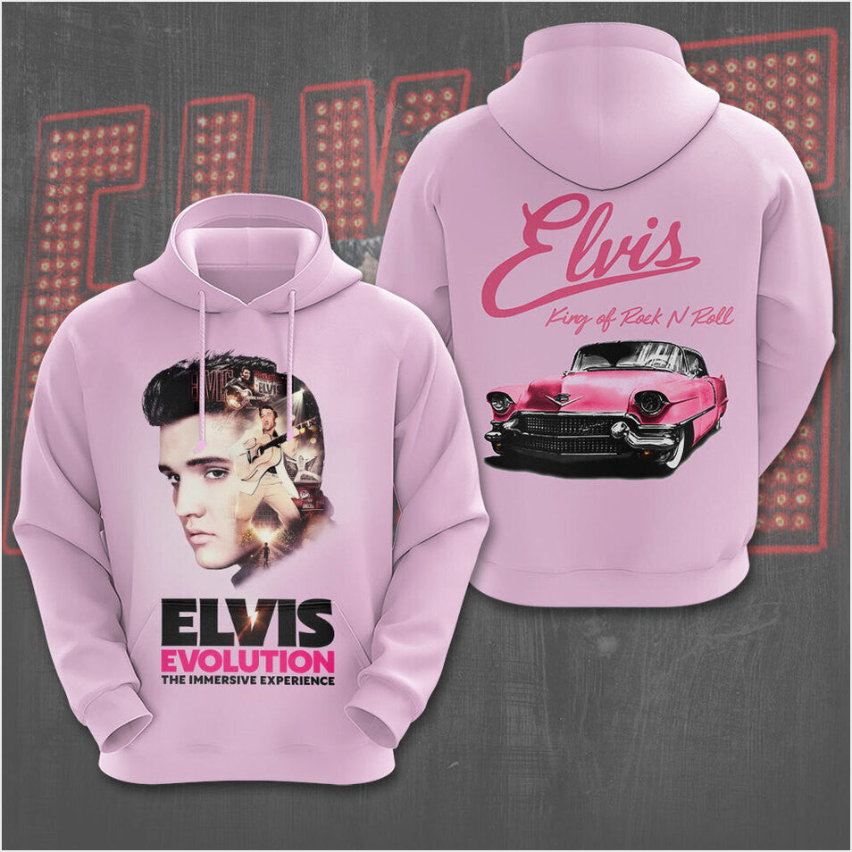 Elvis Presley Rock And Roll Rhinestones Hoodie Gifts For Sister Trendy Merch - Thriftgiftshop