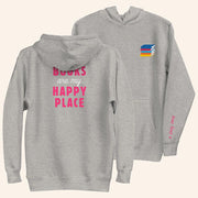 Emily Henry Merch Books Are My Happy Place Hoodie Presents For Book Lovers - Thriftgiftshop