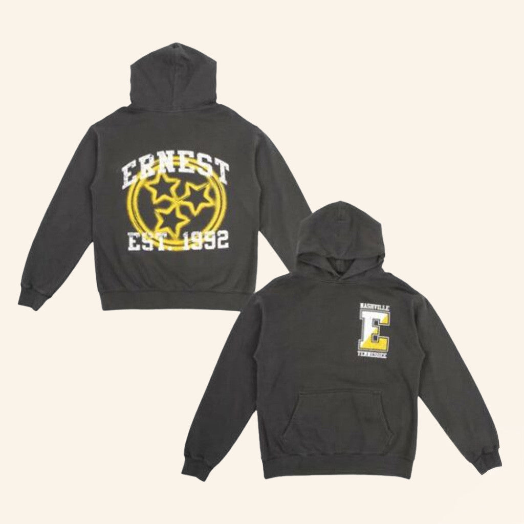 Ernest Merch Collegiate Hoodie Nashville Tennessee Hoodie Christmas Present Ideas For Boyfriend - Thriftgiftshop