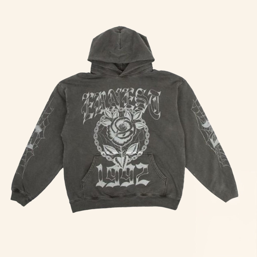 Ernest Merch Rose Hoodie Christmas Present Ideas For Boyfriend - Thriftgiftshop