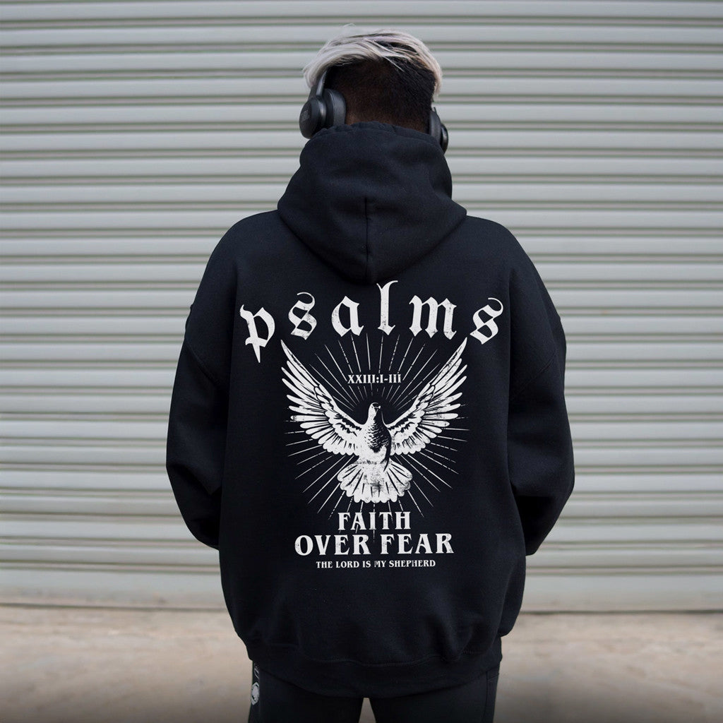 Faith Over Fear Bible Verse Hoodie The Lord Is My Shepherd Hoodie Christian Gifts - Thriftgiftshop