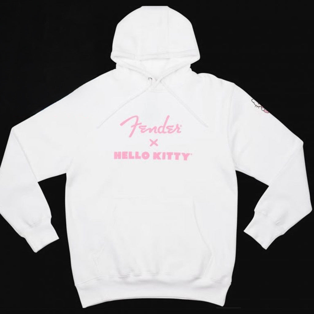 Fender x Hello Kitty Logo Hoodie Fender Merch Gifts For Hello Kitty Lovers - Thriftgiftshop