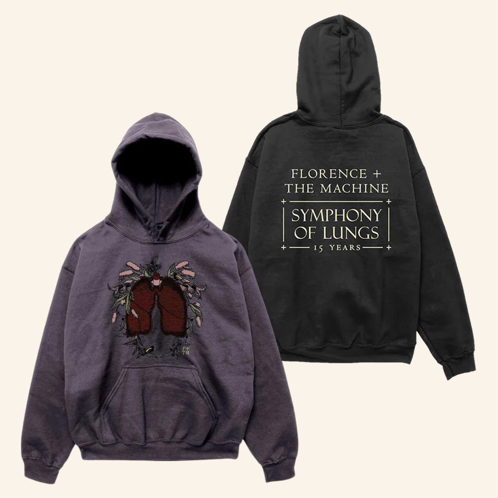 Florence And The Machine Merch Charcoal Symphony Hoodie Christmas Presents For Him - Thriftgiftshop