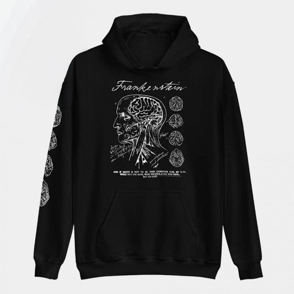 Frankenstein Anatomy Drawing Hoodie Frankenstein Merch Gifts For Horror Movie Lovers - Thriftgiftshop