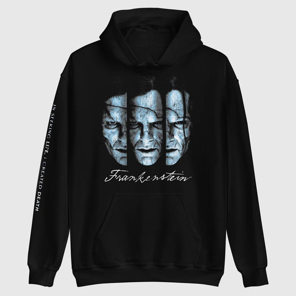 Frankenstein In Seeking Life I Created Death Hoodie Frankenstein Merch Gifts For Horror Lovers - Thriftgiftshop