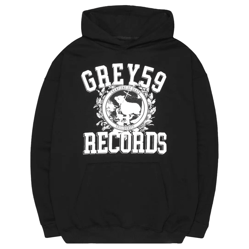 G59 Merch G59 Champion Of Death Hoodie Grey59 Records Hoodie Present For Husband - Thriftgiftshop