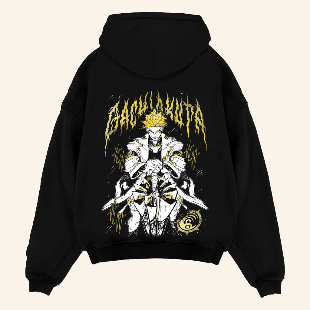 Gachiakuta Merch Gachiakuta Skeletal Yellow Art Hoodie Best Gifts For Husband - Thriftgiftshop