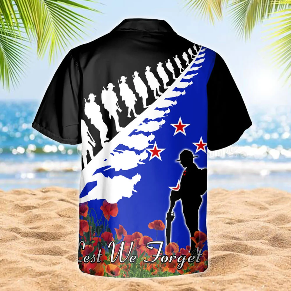 Lest We Forget. Veterans. Memorial New Zealand Hawaiian Shirt