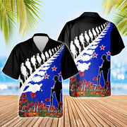 Lest We Forget. Veterans. Memorial New Zealand Hawaiian Shirt