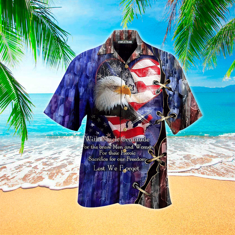 Veteran With Much Gratitude For The Brave Men And Women Hawaiian Shirt