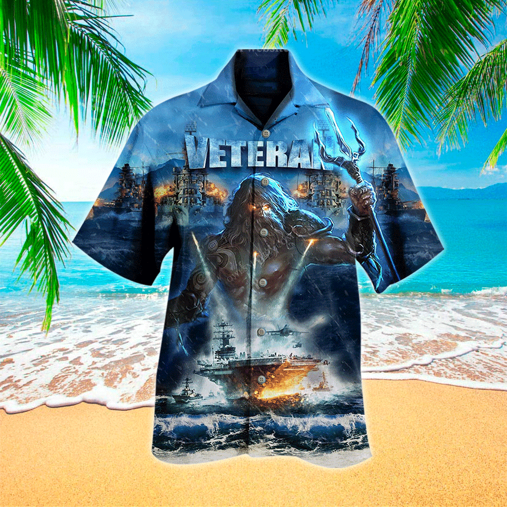Veteran And Ocean Hawaiian Shirt