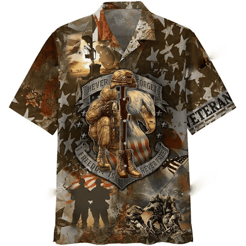 U.S Veteran Never Forgot Freedom Hawaiian Shirts