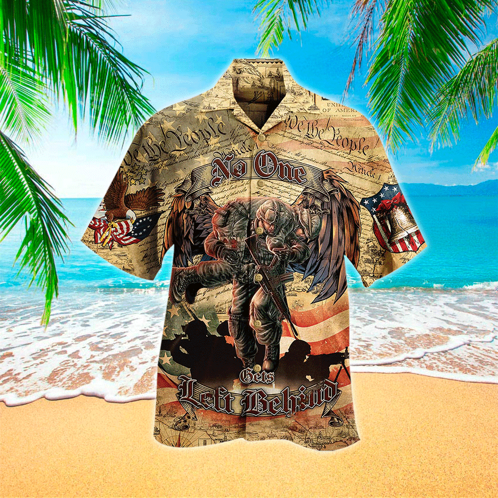 Veteran No One Gets Left Behind Hawaiian Shirt