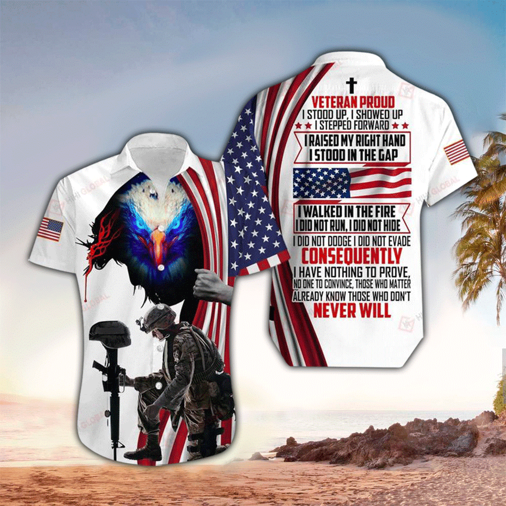 Veteran Proud I Raised My Right All Over Printed Hawaiian Shirt