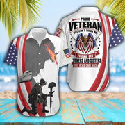 Proud Veteran Jesus And Soldiers Printed Hawaiian Shirts