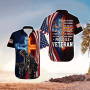 Proud Us Veteran All Over Printed Hawaiian Shirt