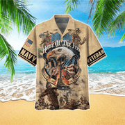 Navy Veteran Eagle Retro Style Military Hawaiian Shirt