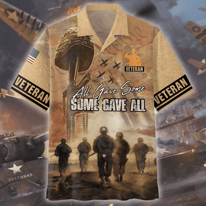 All Gave Some Some Gave All - Us Veteran Hawaiian Shirteran 3D All Over Printed - Us Veteran 3D Shirt, Hoodie, Hawaiian Shirt