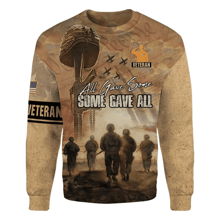 All Gave Some Some Gave All - Us Veteran Hawaiian Shirteran 3D All Over Printed - Us Veteran 3D Shirt, Hoodie, Hawaiian Shirt