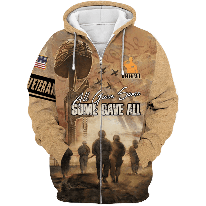 All Gave Some Some Gave All - Us Veteran Hawaiian Shirteran 3D All Over Printed - Us Veteran 3D Shirt, Hoodie, Hawaiian Shirt