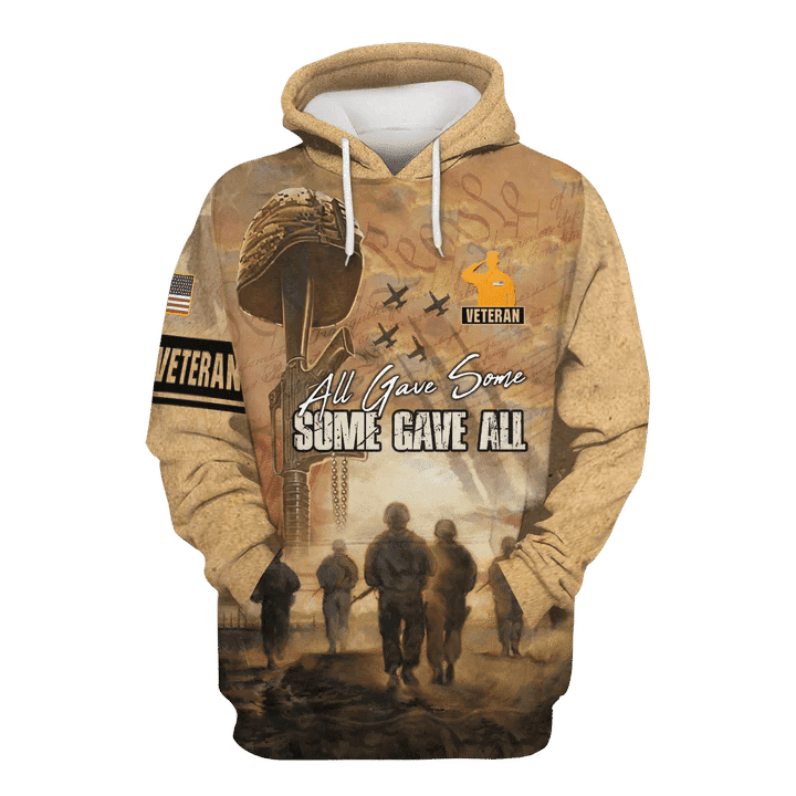 All Gave Some Some Gave All - Us Veteran Hawaiian Shirteran 3D All Over Printed - Us Veteran 3D Shirt, Hoodie, Hawaiian Shirt