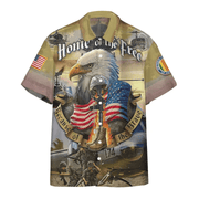 3D Vietnam Veteran Home Of The Free Custom Hawaiian Shirt