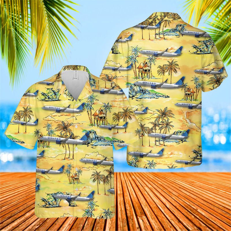 United Airlines Boeing 737-824 Hawaiian Shirt, Hawaiian Shirt For Men, Dad Husband Veteran