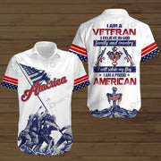 I Am A Veteran I Believe In God Family Hawaiian Shirt Summer Hawaiian For Men, Women, Couple