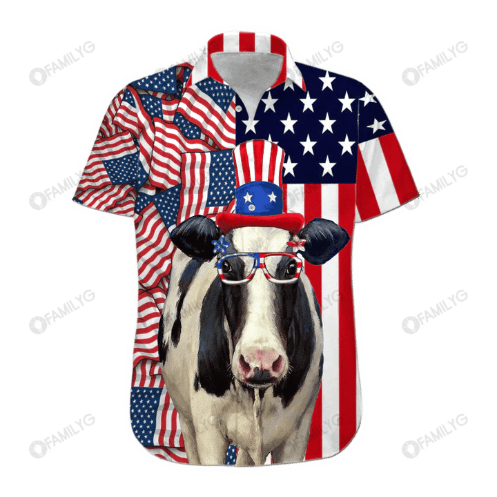 Dairy Cattle 4Th Of July 2021 Hawaiian Shirt Summer Hawaiian For Men, Women, Couple