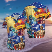 My Patriotic Heart Beats Red White And Blue - 4Th Of July 2021 Hawaiian Shirt Summer Hawaiian For Men, Women, Couple
