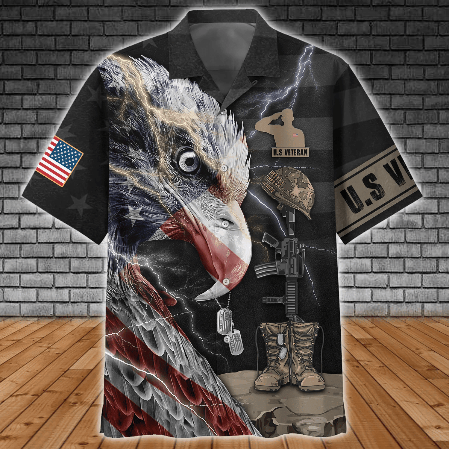 Eagle-U.S Veteran- American Eagle 3D Hawaiian Shirt