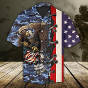 All Gave Some Some Gave All Eagle With American Flag And Dog Tags Veteran Navy Camouflage Veterans Day Hawaiian Shirt