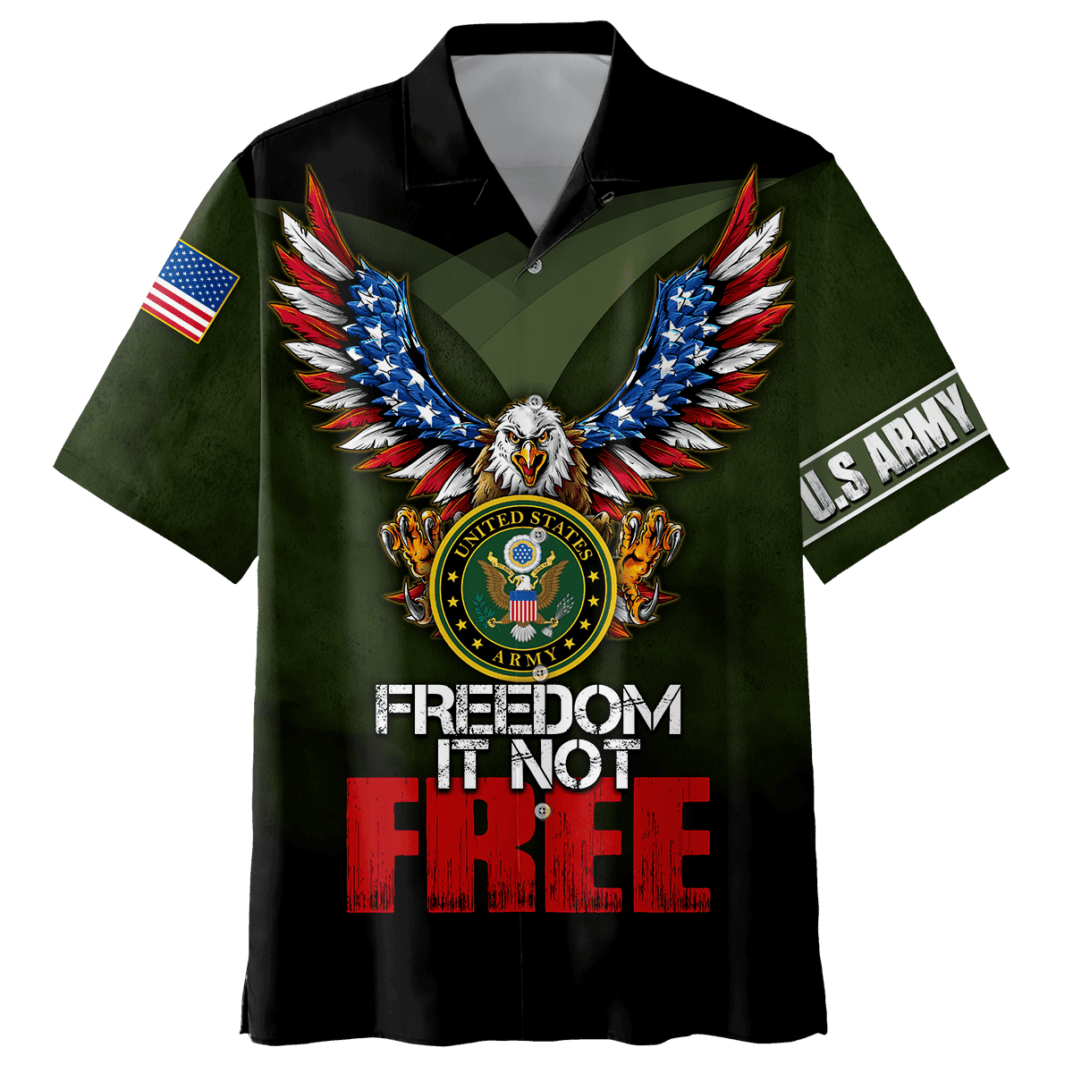Us Veteran - Freedom It Not Free Unisex Hawaii Shirts
