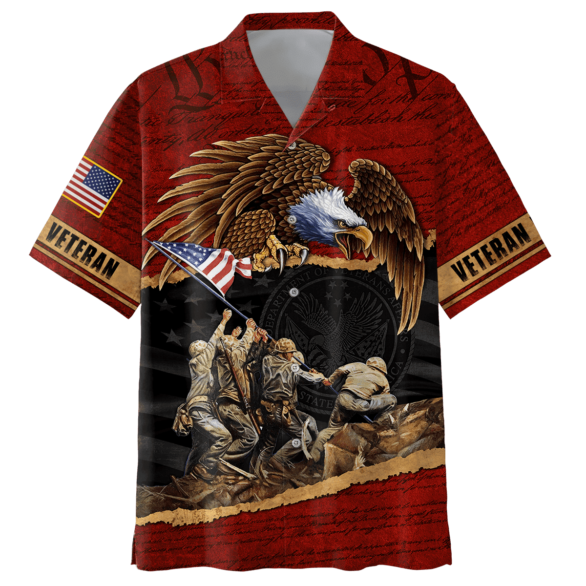Us Veteran - Raising The Flag On Iwo Jima Unisex Hawaii Shirts