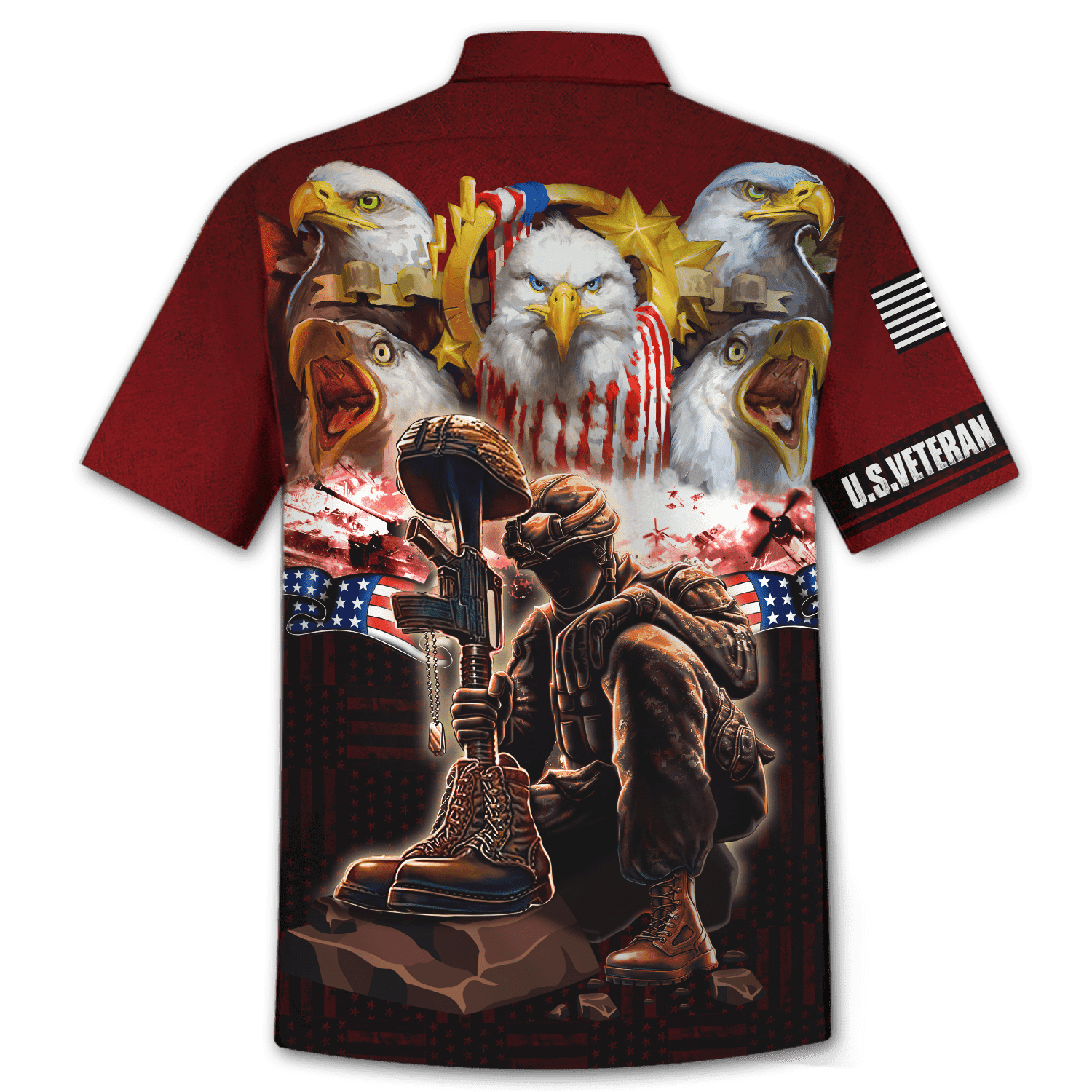 Us Veteran - Honor The Fallen Unisex Hawaii Shirts