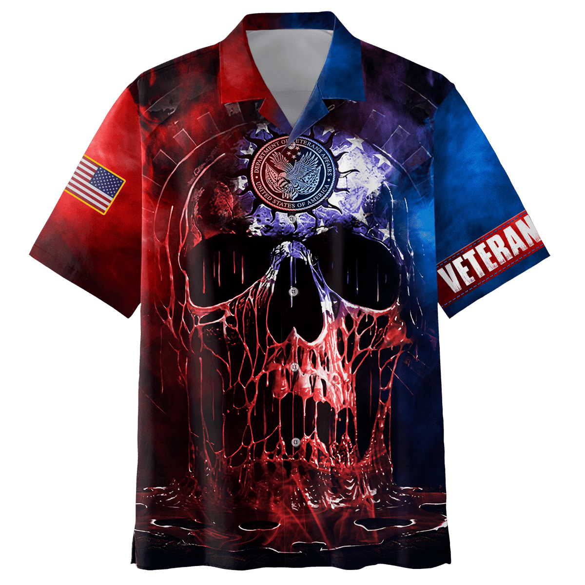 Us Veteran - Skull Unisex Hawaii Shirts