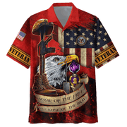 Us Veteran - Home Of The Free 3D All Over Printed Unisex Hawaii Shirts