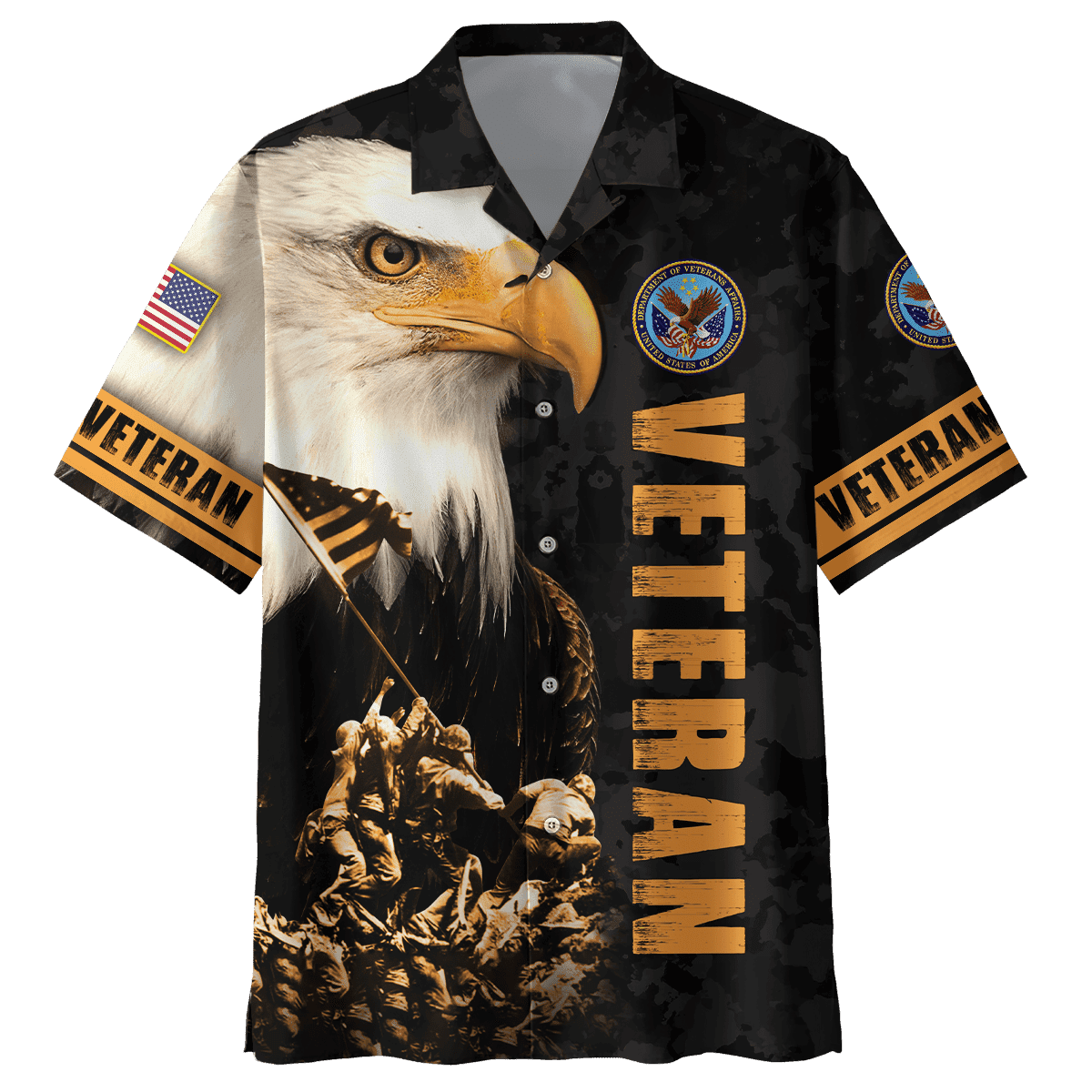Us Veteran - American Big Eagle Unisex Hawaii Shirts