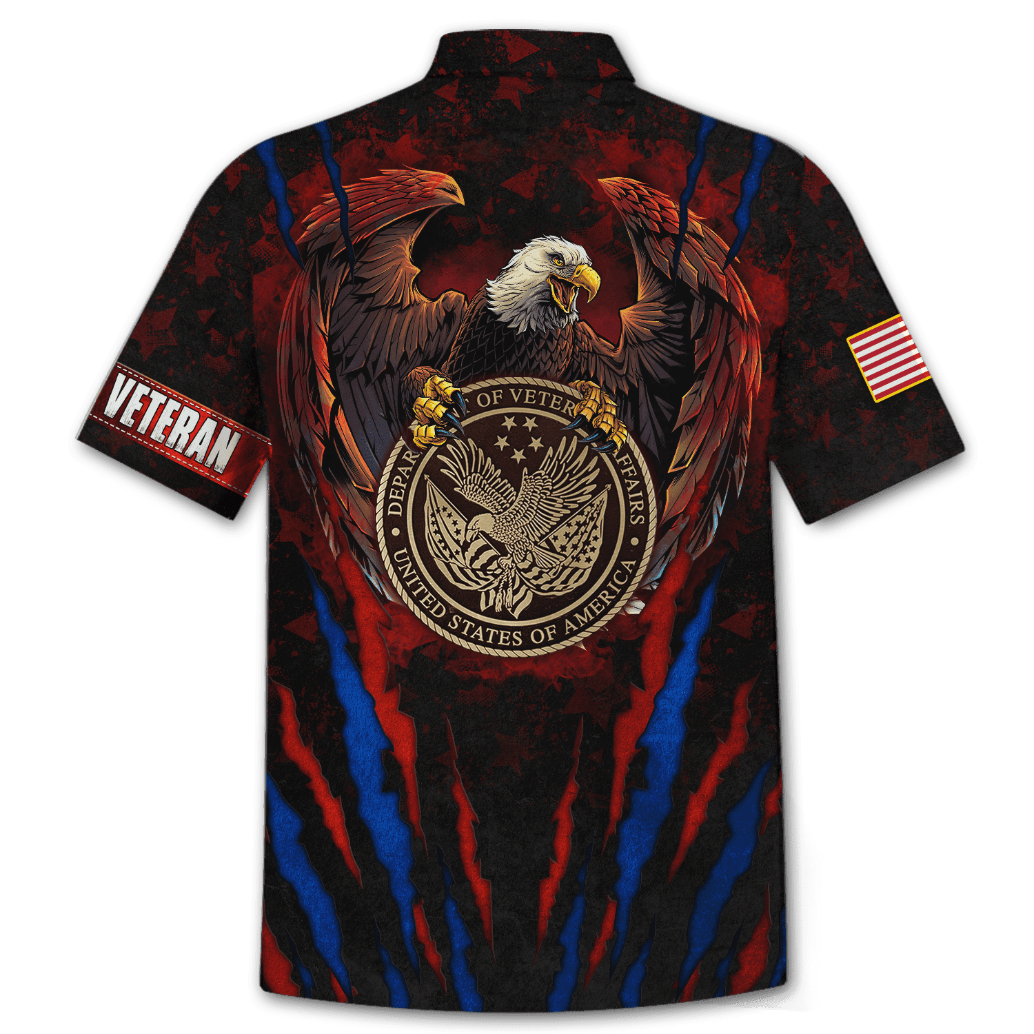 Us Veteran - Eagle Scratch Unisex Hawaii Shirts
