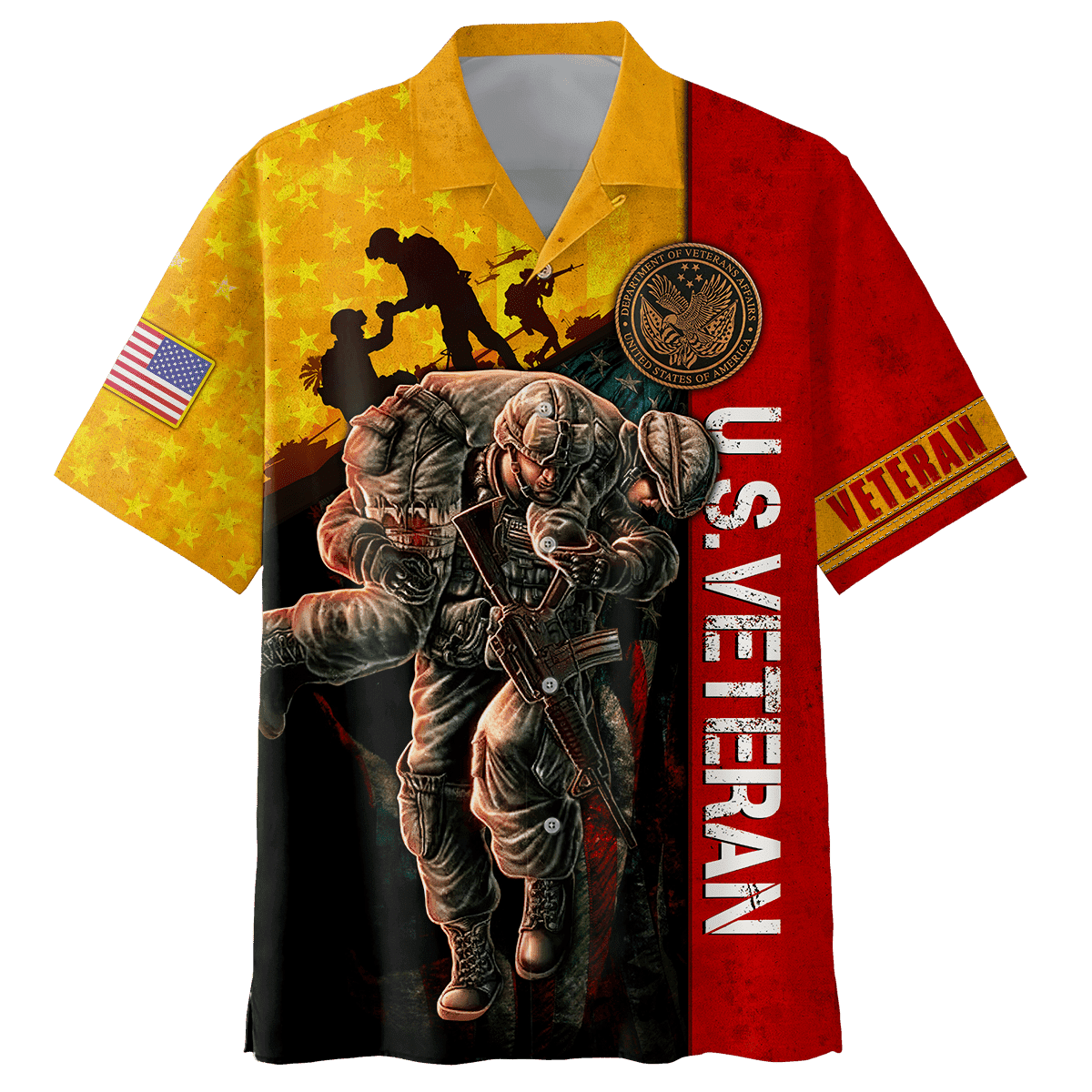 Us Veteran - Never Forger Our Fallen Heroes 3D All Over Printed Unisex Hawaii Shirts