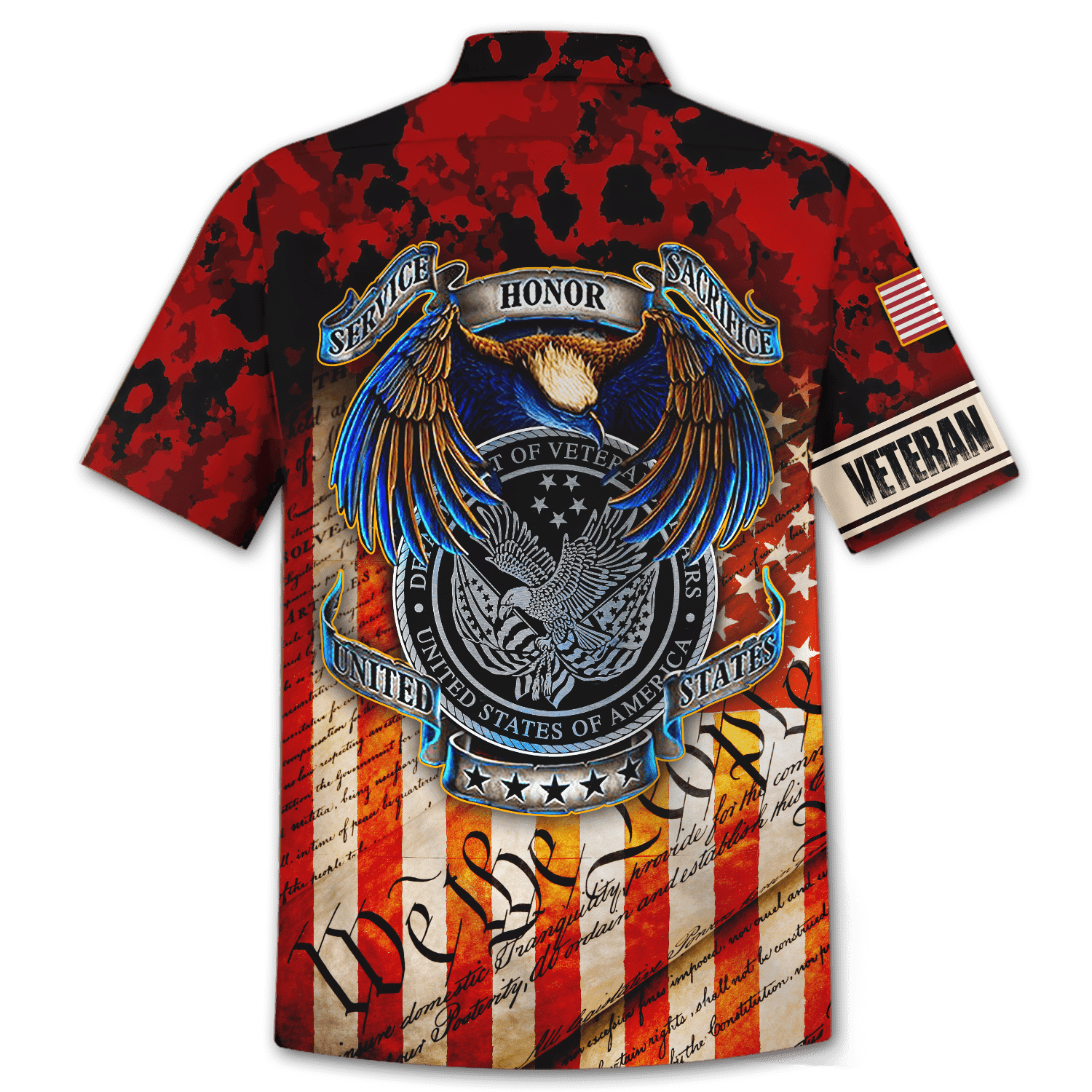 Us Veteran - Service, Honor, Sacrifice For United States Unisex Hawaii Shirts