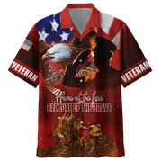 Us Veteran - Home Of The Free Because Of The Brave 3D All Over Printed Unisex Hawaii Shirts