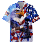 Us Veteran - Eagles American Flag Unisex Hawaii Shirts