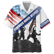 Us Veteran - Remember Honor Respect- Unisex Hawaiian Shirts